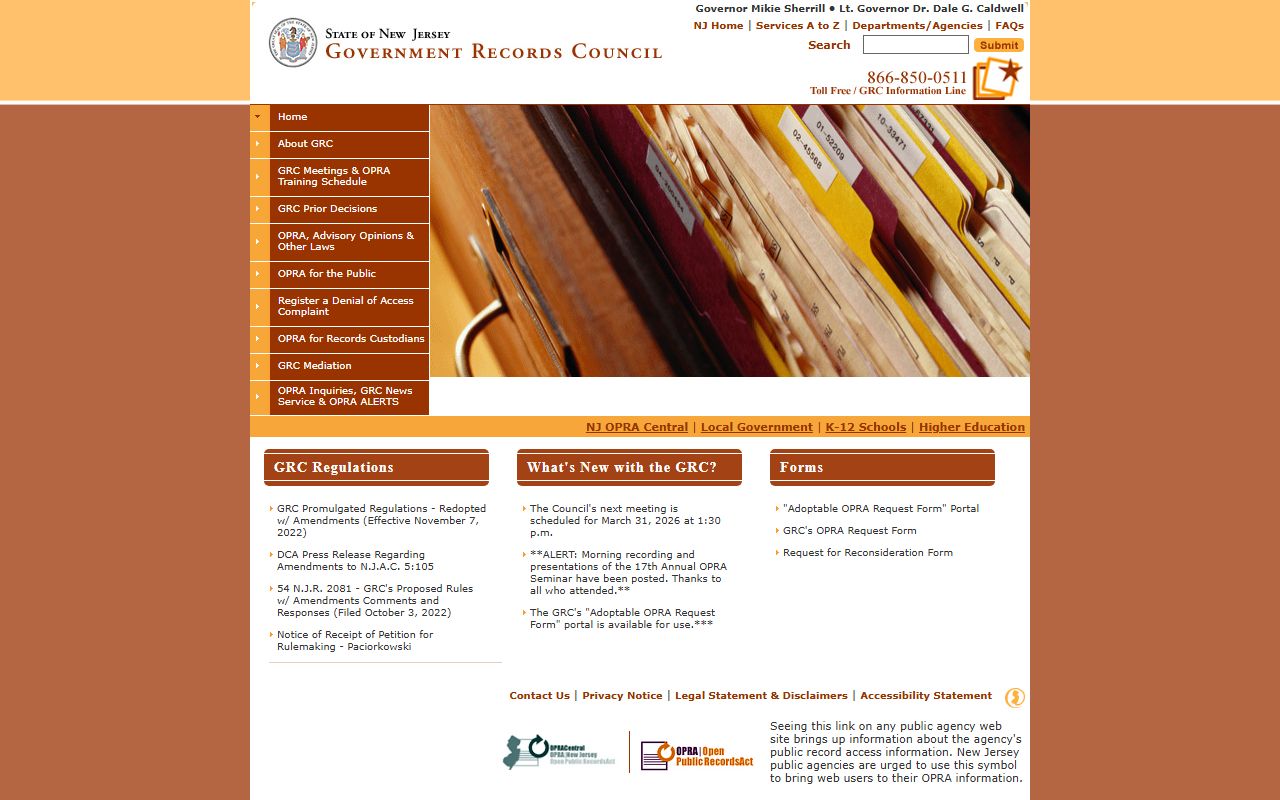 New Jersey Government Records Council for busted mugshots OPRA disputes